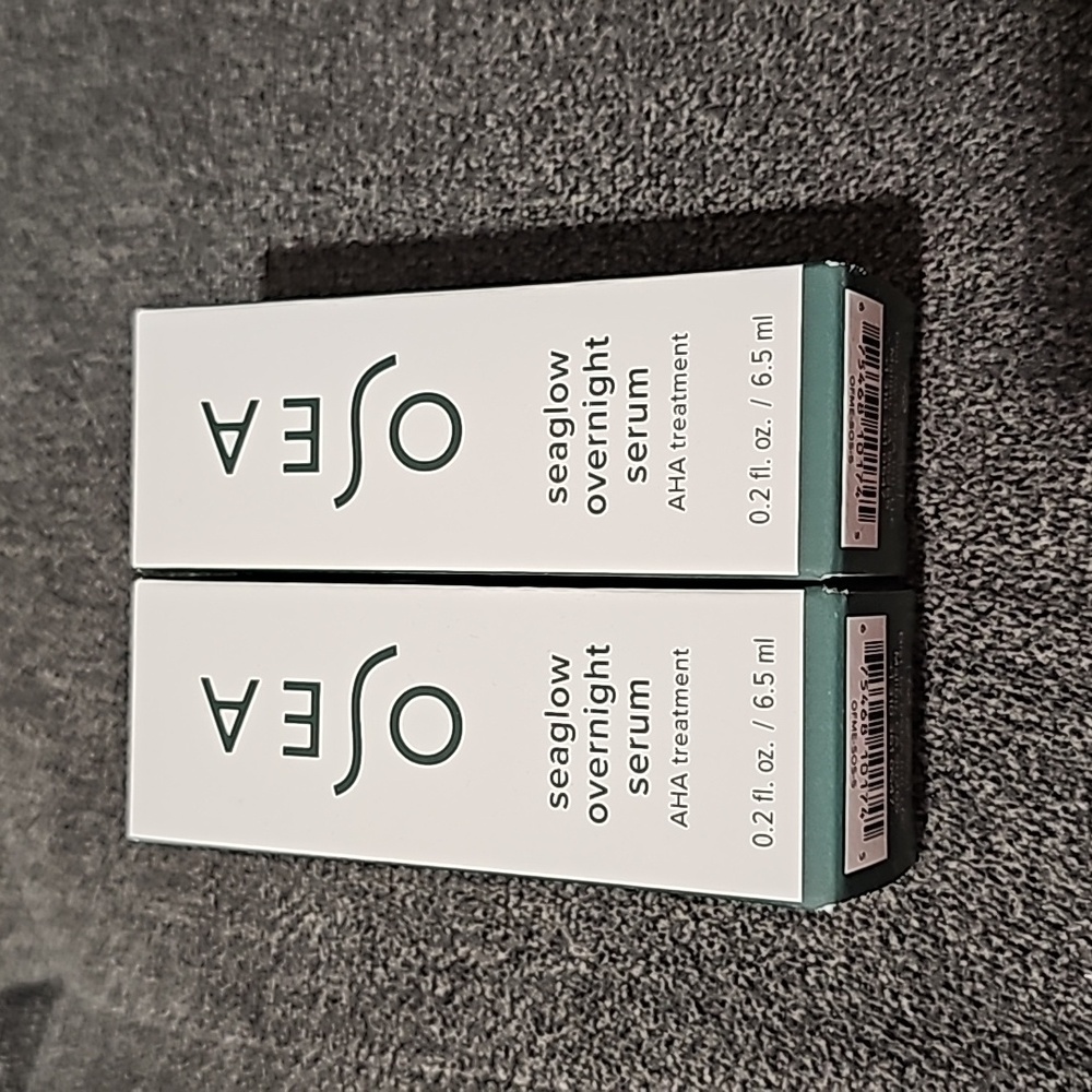 2x OSEA Seaglow Overnight Serum AHA Treatment 0.2oz/6.5ml NEW